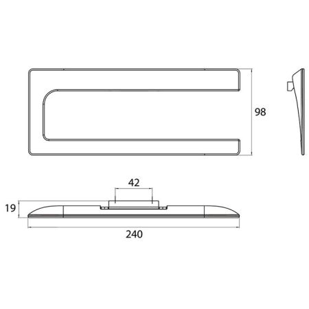 Emco Art Полотенцедержатель-кольцо, подвесной, правый открытое, 240mm, цвет хром