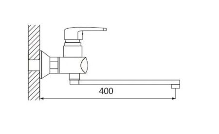 Смеситель для ванны Shevanik S5072, хром, артикул S5072