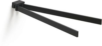 Gedy Lounge, полотенцедержатель двойной поворотный, цвет черный матовый