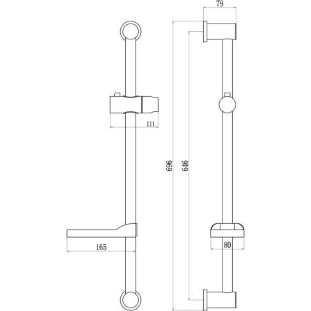 Душевая штанга Fmark FS90666H, черный