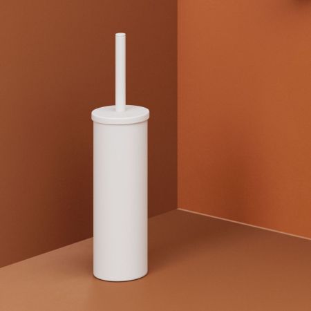 Gedy Tonga, круглый напольный металлический ёрш, цвет белый матовый, артикул TO33(02)