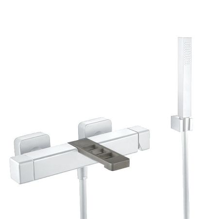 Смеситель для ванны Webert One-X OX850101741, белый/сталь, артикул OX850101741