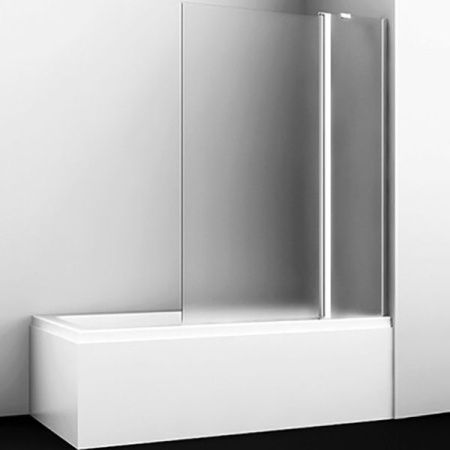 Berkel 48P02-110R Matt glass Fixed  Стеклянная шторка на ванну, двухстворчатая, правосторонняя, матовое стекло