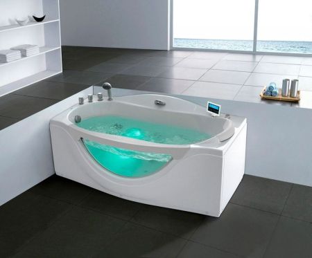 Акриловая ванна Gemy G9072 K 171х92 L с гидромассажем