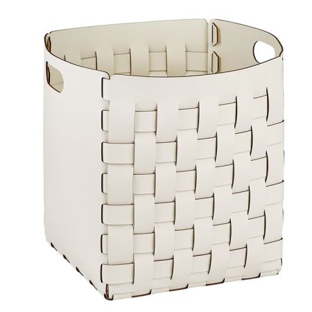 ADJ Корзинка Bottega, 35x35xH40 см., цвет: белый/панна котта, артикул 1047.10/16