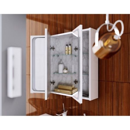 Зеркальный шкаф Aqwella 5 Stars Милан 80 Mil.04.08 Белый, артикул Mil.04.08