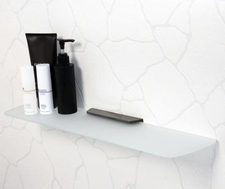 Стеклянная полка WasserKRAFT Glan K-5124 Черная глянцевая, артикул K-5124