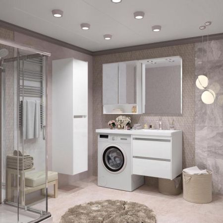 Мебель для ванной Фреш 120 чаша справа под стиральную машину Opadiris Белый