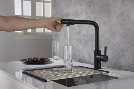 Смеситель для кухни Timo Hette 1026/03F Черный