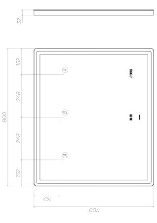 Зеркало VIGO Geometry Luxe z.GEO.80.Luxe, 80 см, артикул z.GEO.80.Luxe
