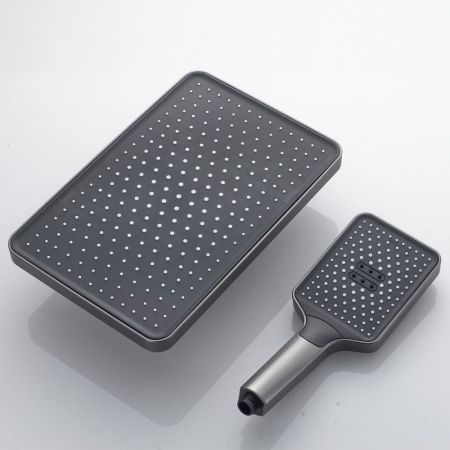 Душевая система Shevanik S4636T, оружейная сталь, артикул S4636T