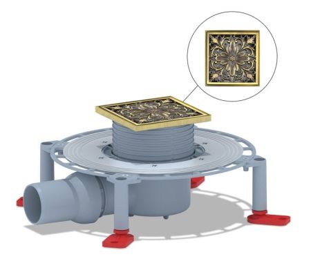 Душевой трап Bronze de Luxe 21975-5602, бронза, артикул 21975-5602