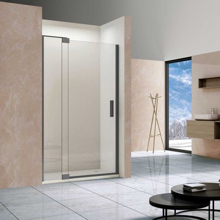 Душевая дверь Extra VDP-1E1112CLGM, 1100/1200, вороненая сталь, стекло прозрачное, артикул VDP-1E1112CLGM