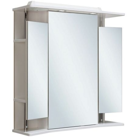 Зеркальный шкаф Runo Валенсия 75 4620750020064 с подсветкой Белый