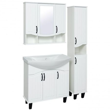 Тумба под раковину Runo Марсель 80 4620750028855 Белая, артикул 4620750028855