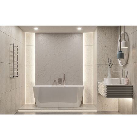 Ванна WHITECROSS Pearl B 155x78 (белый глянец) иск. камень, артикул 0215.155078.100