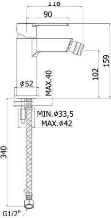 Смеситель для биде Paffoni West WS131CR, артикул WS131CR