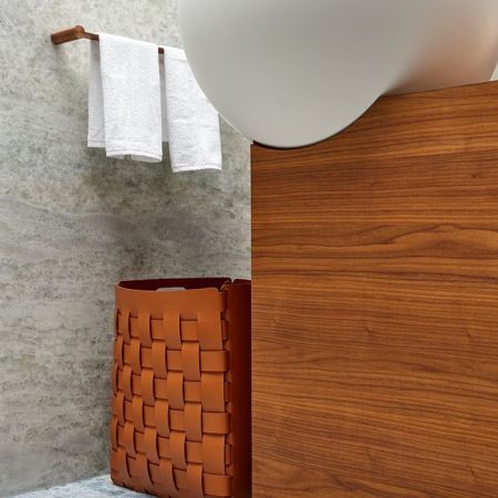 ADJ Корзинка Bottega, 35x35xH40 см., цвет: коньяк/бордо, артикул 1047.09/30