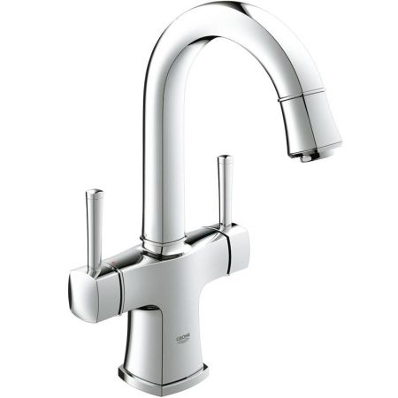 Смеситель для раковины GROHE Grandera с донным клапаном и поворотным изливом, хром (21107000), артикул 21107000