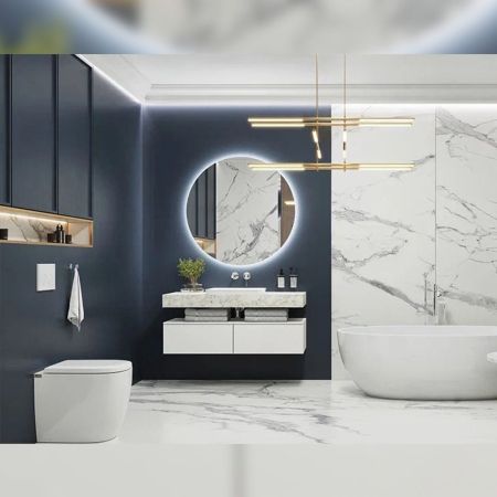 Столешница Velvex Unit 120, белый мрамор, артикул st.UNI.120-630