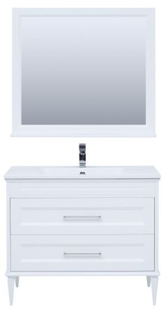 Мебель для ванной Aquanet Бостон М 100 белый (лит. мрамор), артикул 00258284