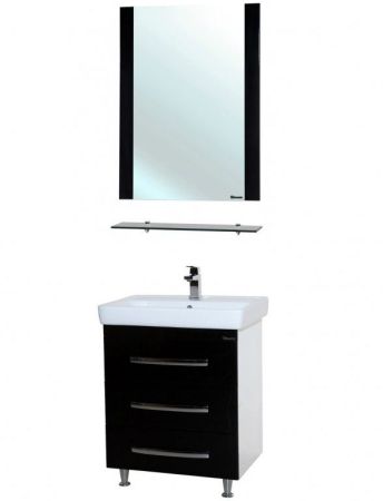 Зеркало Bellezza Рокко 60 4613709030047 с полкой Черное