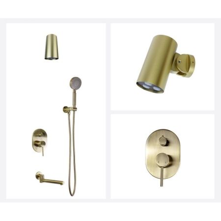 Душевая система встраиваемая Bronze de Luxe SCANDI 14582-501BR, бронза, артикул 14582-501BR