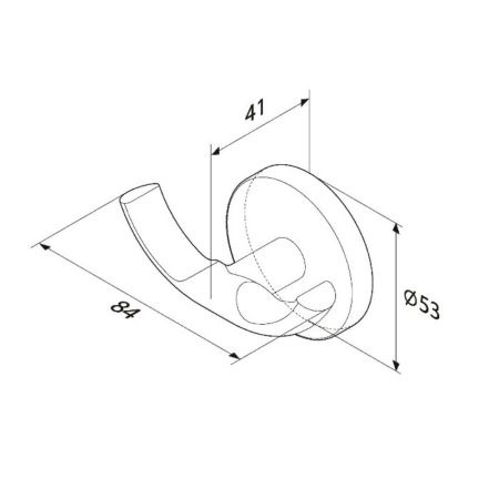 A85A35600 X-Joy, Двойной крючок для полотенец, хром