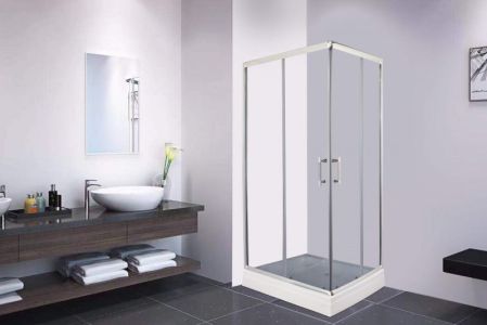 Душевой уголок Parly QZ81S 100х80 профиль Белый стекло матовое