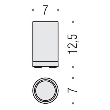Colombo Nordic Стакан настольный, , цвет: хром/черная керамика, артикул B5241.CR-CNO