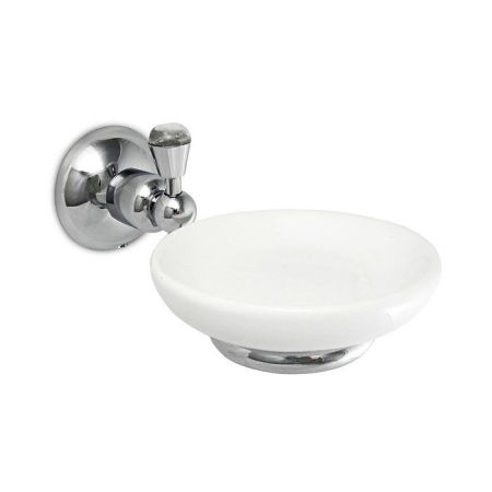 Nicolazzi Cristallo Di Rocca Мыльница подвесная, цвет: белый / хром, артикул 1487CR09C