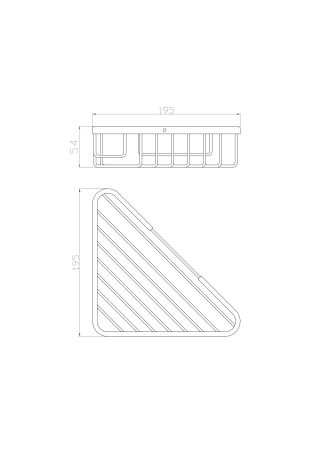 Полка для ванной угловая WONZON & WOGHAND, Хром (WW-4119), артикул WW-4119