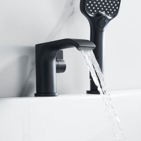 Смеситель на борт ванны Shevanik S4112H, черный