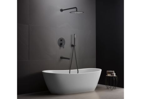 Set 4 в 1 душевой комплект AQUATEK, матовый черный AQ1173MB БЕТТА, артикул AQ1173MB