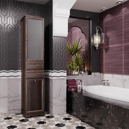 Зеркало Тибет 85 объемные фасады Opadiris Орех антикварный, артикул 