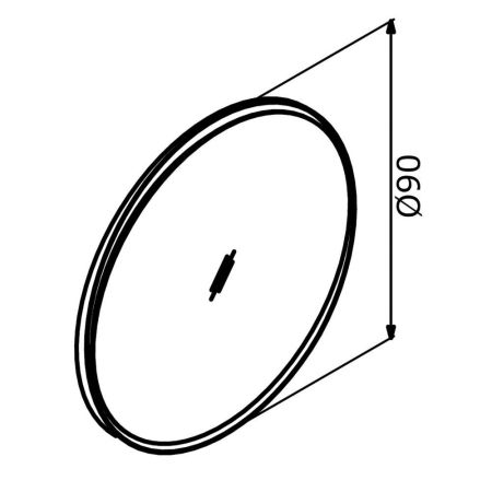 Зеркало ORKA Moonlight 90x90 c LED подсветкой, синий матовый, артикул 3001344