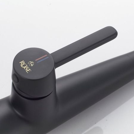 Смеситель для кухни с гибким изливом и режимом "душ" Rose R213H, черный