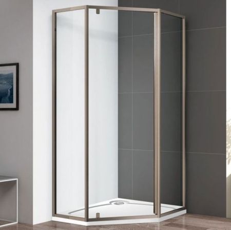 Душевой уголок Cezares Eco P-1 90х90 профиль Хром стекло прозрачное