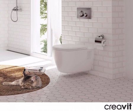 Унитаз Creavit Patera TP328.00100 подвесной Белый без сиденья, артикул TP328.00100