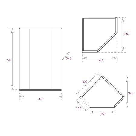 Шкаф-зеркало Onika Модерн 34 белый, универсальный, угловой