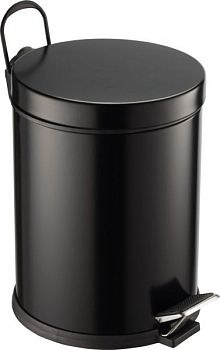 Sanibano, круглый контейнер для мусора, 5 литров, цвет черный матовый