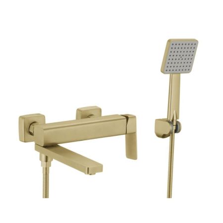 Смеситель для ванны Fmark FS8724-22C, матовое золото, артикул FS8724-22C