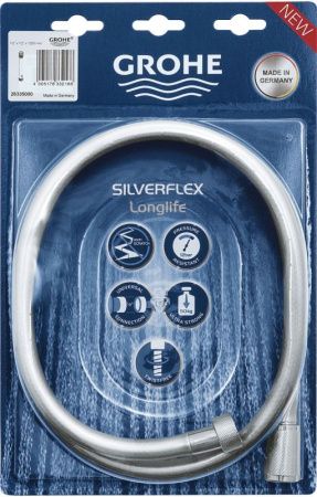 Душевой шланг GROHE Silverflex Longlife 1250 мм, хром (26335000) Душевой шланг GROHE Silverflex Longlife 1250 мм, хром (26335000)