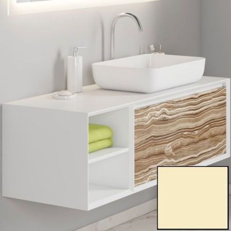 Тумба под раковину SanVit Стайл 120 R kstyle120 подвесная Желтый глянец, артикул kstyle120