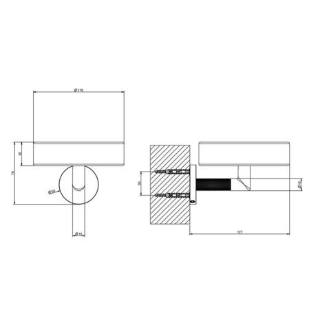 Gessi Anello Мыльница настенная белая, цвет Finox Brushed Nickel, артикул 63701#149