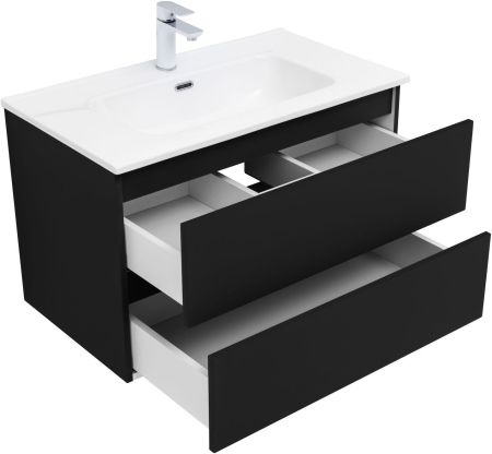 Тумба под раковину Aquanet Вега 2.0 80 черный, артикул 00337955