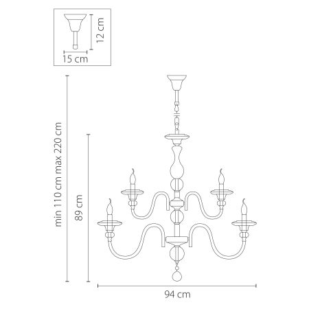 Люстра подвесная Azzurro Lightstar Premium 699184, артикул 699184