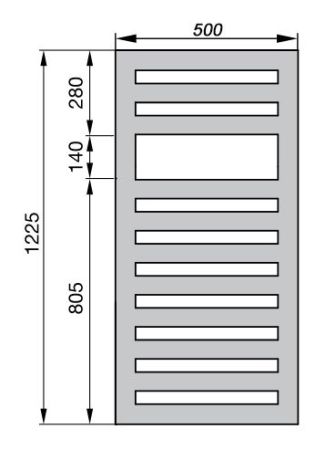 Электрический полотенцесушитель Zehnder Metropolitan Spa METE-120-050/ID Белый, артикул METE-120-050/ID