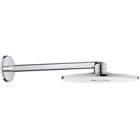 Верхний душ GROHE Rainshower 310 SmartActive с душевым кронштейном 430 мм, 2 режима струи, белая луна (26475LS0), артикул 26475LS0