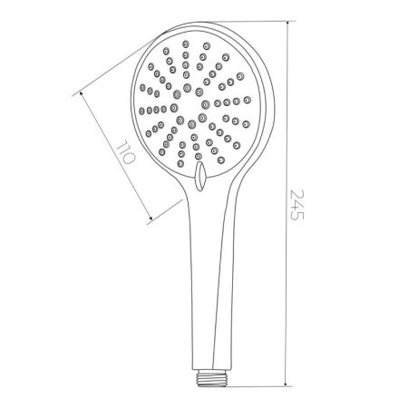 Лейка для душа WesnaArt LD053, хром, артикул LD053